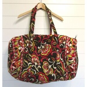 Vera Bradley Women's Quilted Floral Large Duffle Bag Weekender Multicolor Boho